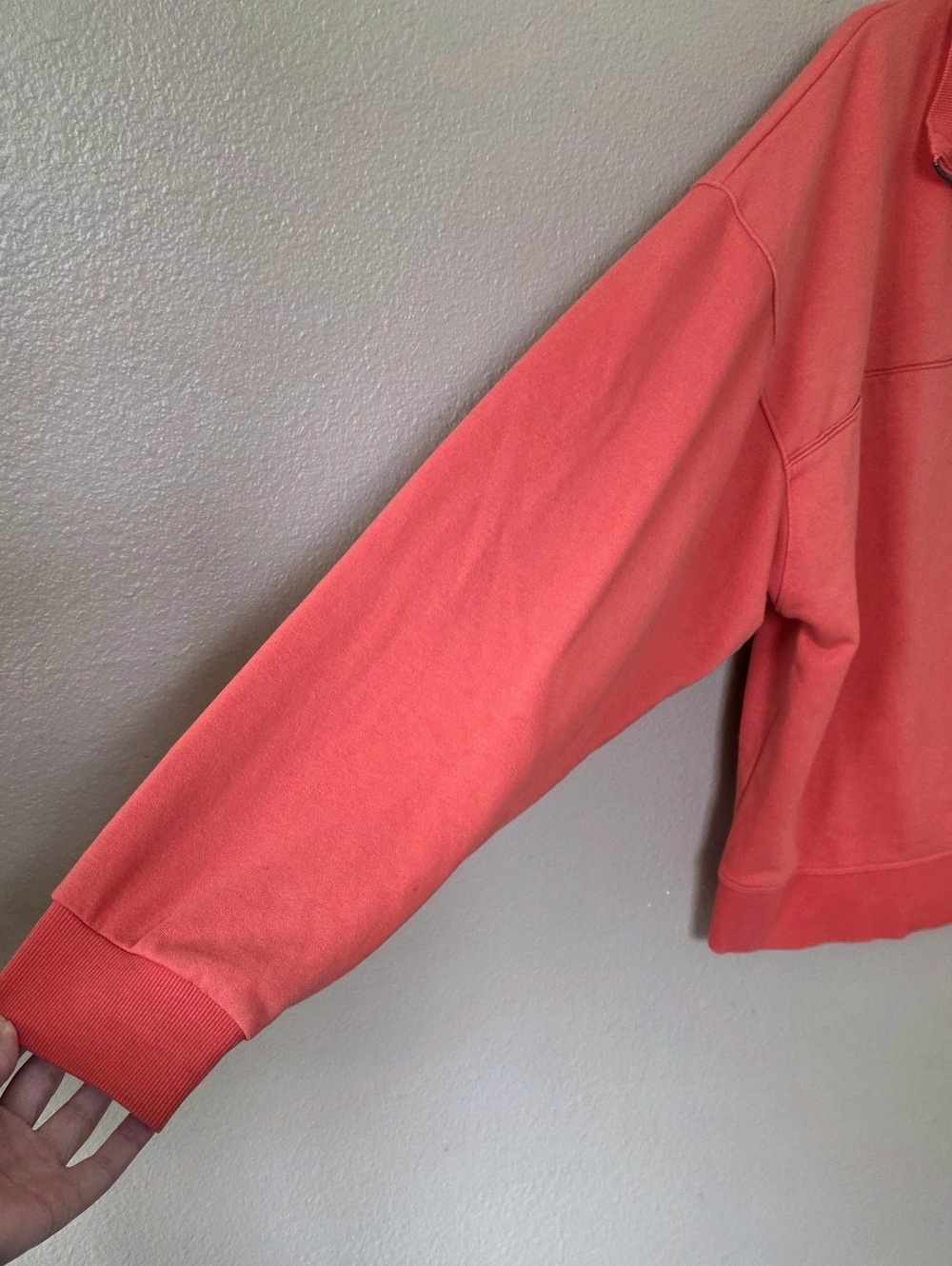 Champion Womens Coral Quarter Zip Pullover Sweatshirt - Size Large - Picture 4 of 6